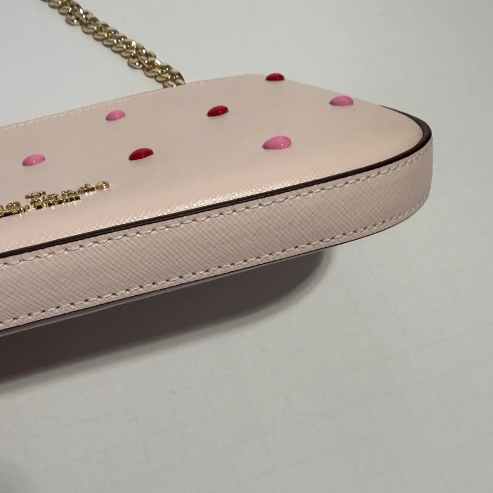 Kate Spade Madison Valentine Blush Pink and Red Heart Shoulder Bag - Picture 11 of 12